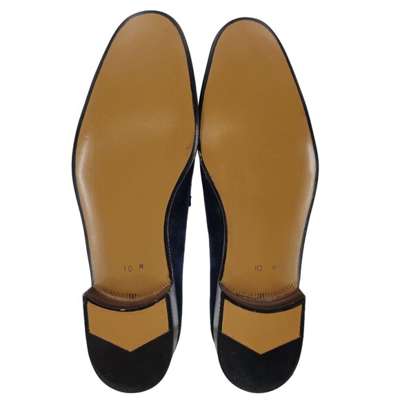NEW Vintage Pierre Cardin Paris Navy Blue Suede Loafer Mens 10 Italy Dress Shoes - Picture 9 of 10